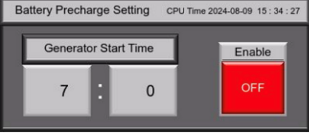 Battery Pre-Charge Time Setting